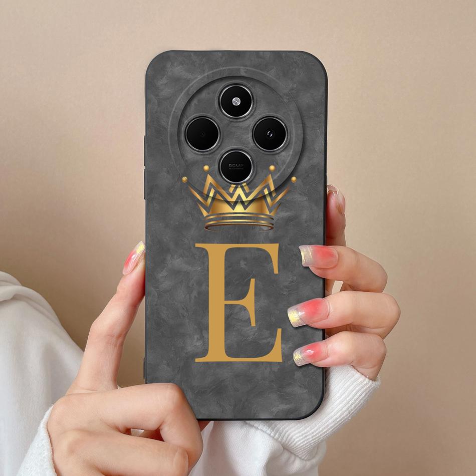 For Xiaomi Redmi 14C Case Wave Light Letters Phone Cover For Xiaomi Redmi 14R 5G Redmi 14 C Soft Liquid Silicone Anti Drop Funda