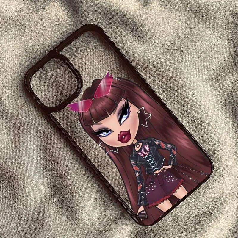 Lovely Doll Bratz Phone Case For IPhone 15 14 Pro MAX 11 13 12  X XR XS 7 8 Plus Fashion Girl Shockproof Hard Cover Clear Bag