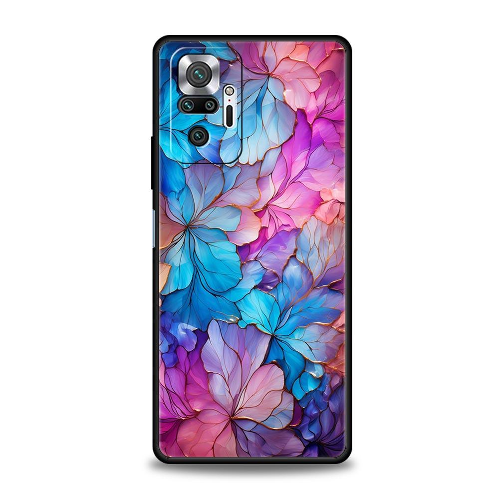 Beauty Flowers Leaves Phone Case For Xiaomi Redmi Note 14 13 12 5G 9S 9 10 11 Pro Plus 9T 14C 13C 12C 10C 9C 9A Soft Cover