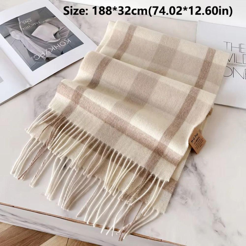 Thick Warm Winter Plaid Scarf Windproof Shawl Wrap Fashion Wool Scarf