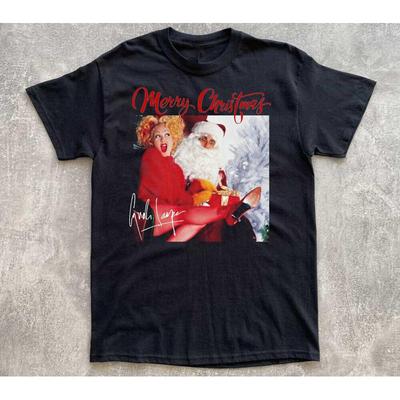 Merry Christmas Cyndi Lauper Signed  Black All Size T Shirt OH22