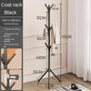 Clothes and Hats Rack Floor To Floor Bedroom Coat Hook Tree Hanger -Multi-hook Floor Vertical Coat Rack with Movable and Conve