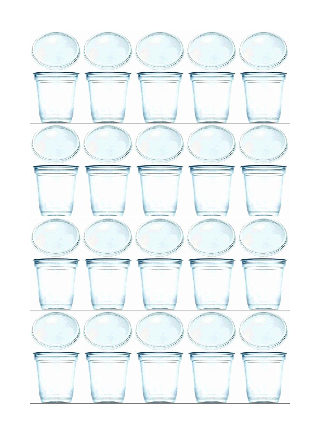 

Microwave made in with heat slightly dessert pudding jelly set of safe, Japan, lid, resistant, larger, cups, cups, cups, plastic, 20, PP180-20