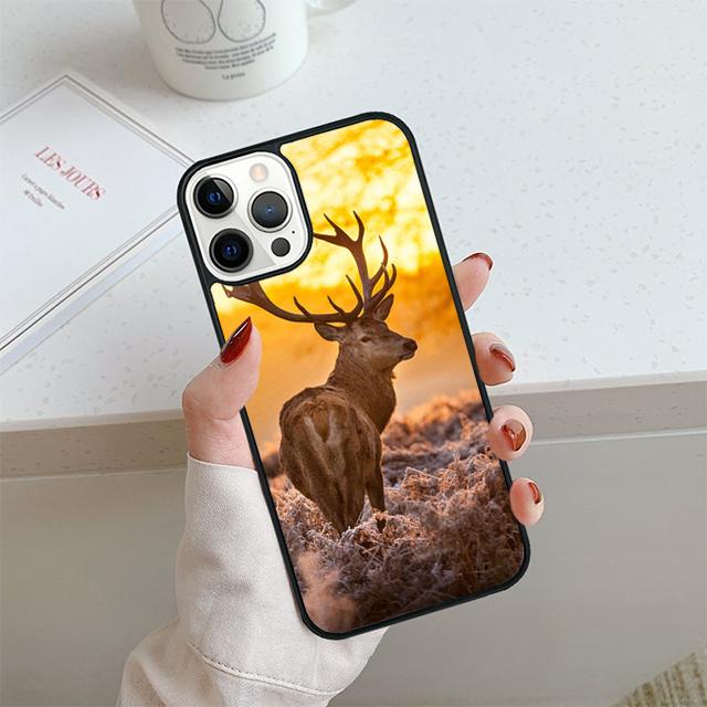 STUNNING DEER Animal Phone Case For iPhone 17 Air 14 15 16 13 12 Cover For Apple 14 15 16 Pro Max Plus Coque