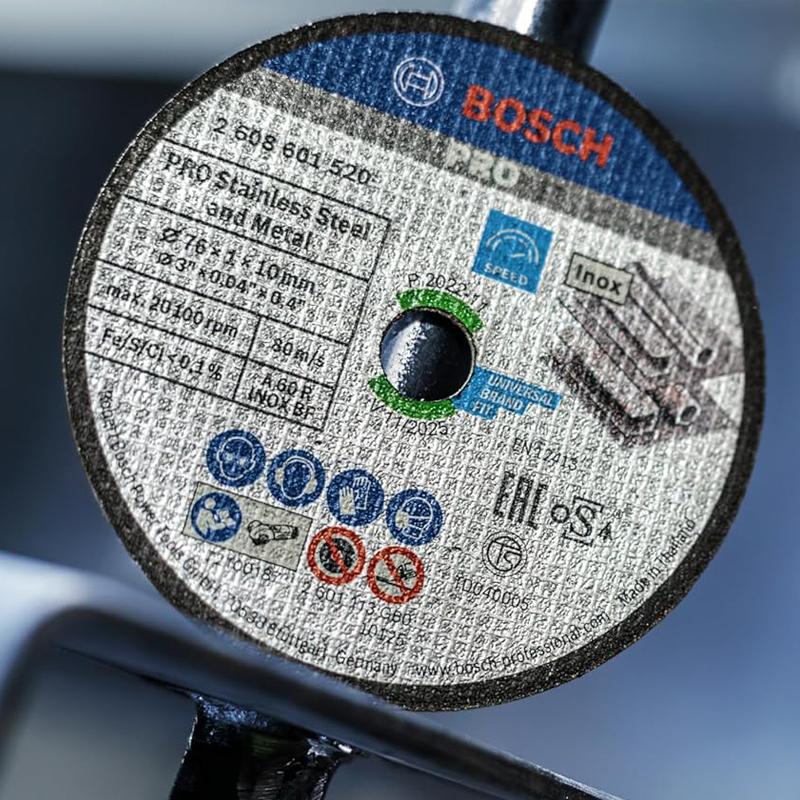 BOSCH Professional 2608601520 Circular Saw Blade PRO Stainless Steel and Metal Bonded Cutting Disc Angle Grinder Accessory