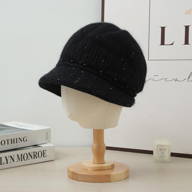 Autumn and Winter Hats for Women  Fashionable and Versatile Plush Hat Outdoor Casual Cold Proof Wool Hat Can Scarf Warm Suit