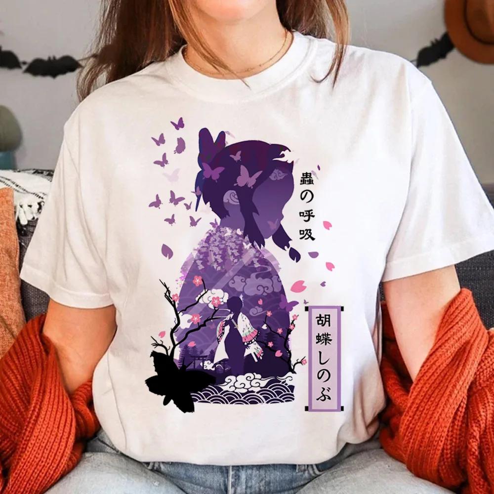 Anemi Mitsuri Print Women Short Sleeve Designer T-shirts Girl Funny Japanese Harajuku Clothes Y2k Top Women Clothes