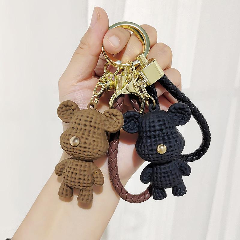 Chaveiro de Urso de Pelúcia Cartoon Criativo Exquisite Boneca Pingente de Bolsa para Carro Presente Fofo