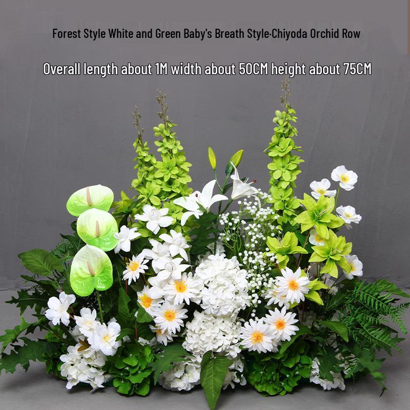 Mori Style Artificial Wedding Floral Aisle Decoration