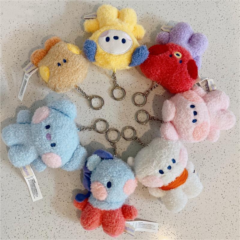 Cute Korean Ins Trend Popular Mini Plush Doll Pendant Cartoon Bag Decoration Gift Pearl Velvet Fill Material Not Multifunctional