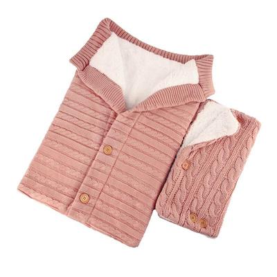 Newborn Knitted Fleece-Lined Stroller Sleeping Bag