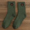 Plush Medium Tube Socks Little Bear Pattern Japanese Socks Fashionable Cotton Socks  Women's