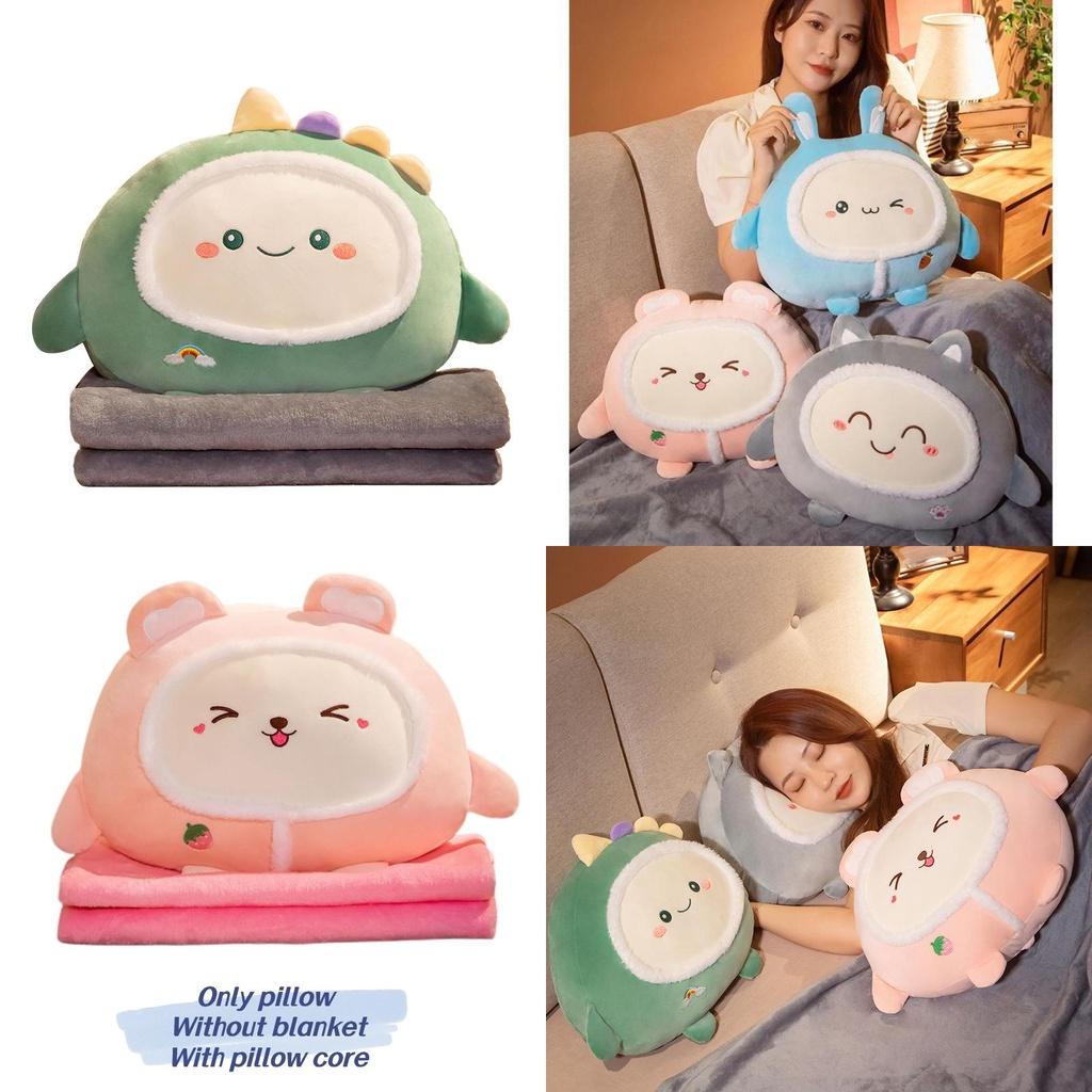 Cartoon Plush Pillow For Office Nap And Car Use, Korean Style Cushion With Soft Cotton Filling 40x40x20cm