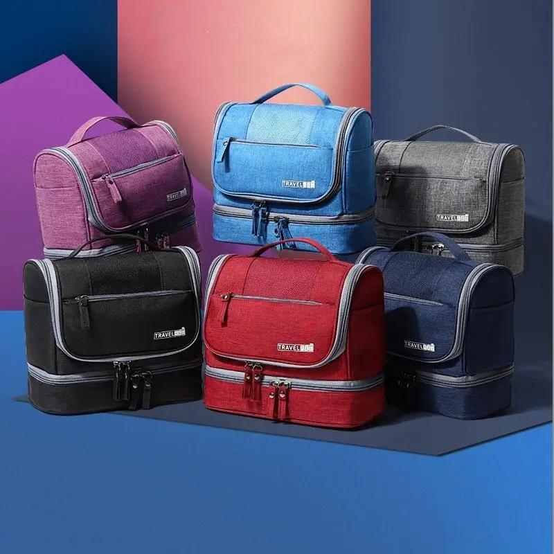 Men Necessaries Hanging Make Up Bag Oxford Travel Organizer Cosmetic Bags Women Necessaries Make Up Case Wash Toiletry Bag