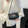 Beautiful trend casual 2025 new simple bow fashion one shoulder crossbody small square bag woman