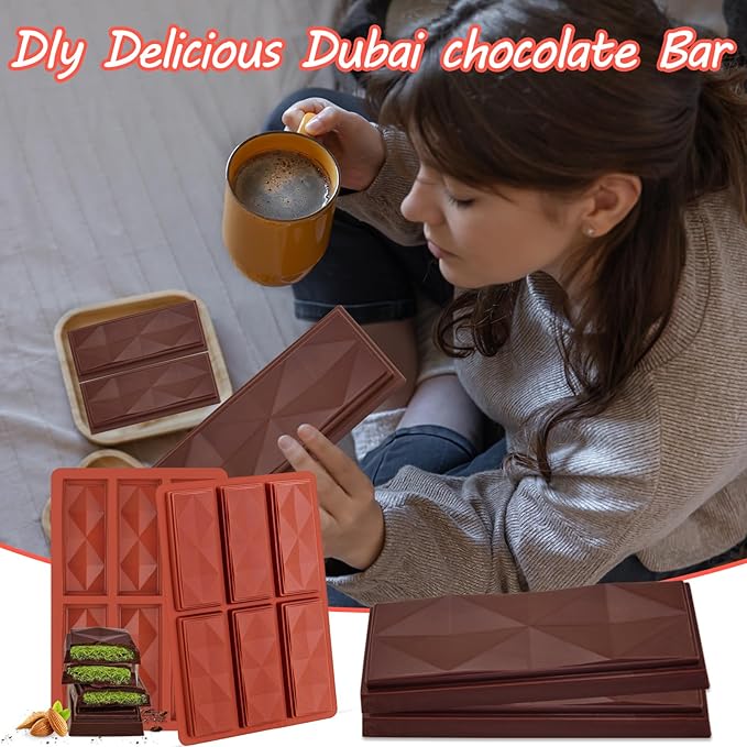 ZUGHXMS Mini Silicone Chocolate Molds 2 pcs