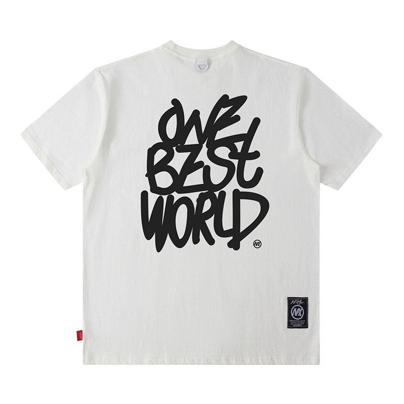 European And American Smiley Face Printing Street Tide Brand Casual Loose Cotton Short-Sleeved T-Shirt Men'S And Women'S High Street