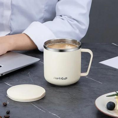 Neue Kaffeetassen aus 304 Edelstahl, tragbare Becher, Wärmeisolierung, sturzsicher, Thermosbecher für Zuhause mit Deckel und Henkel
