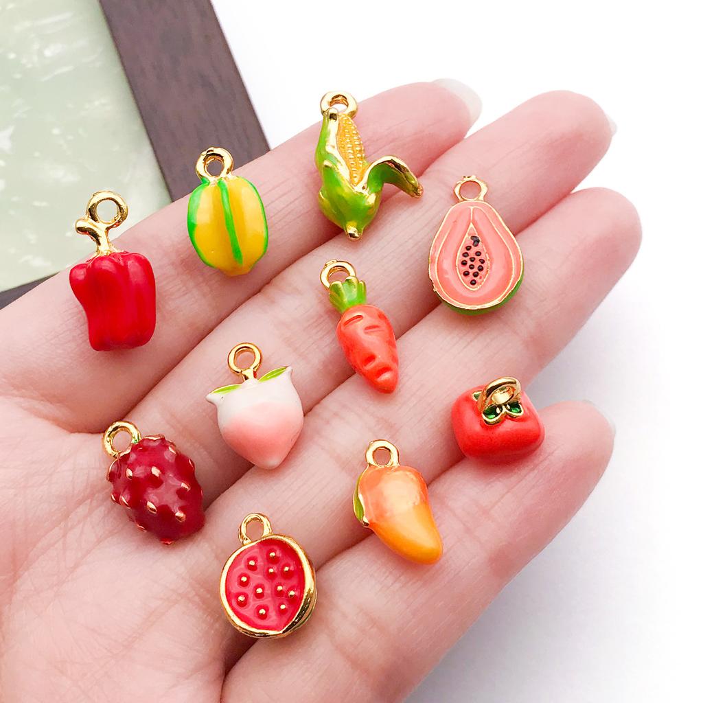 Fruit Pendant Strawberry Watermelon Pepper Corn DIY Jewelry Accessories