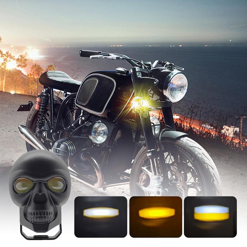 Motorcycle Fog Lights Skull-Shaped LED Driving Spotlight Bright Auxiliary Light & Work Lights Led Driving Light For Offroad