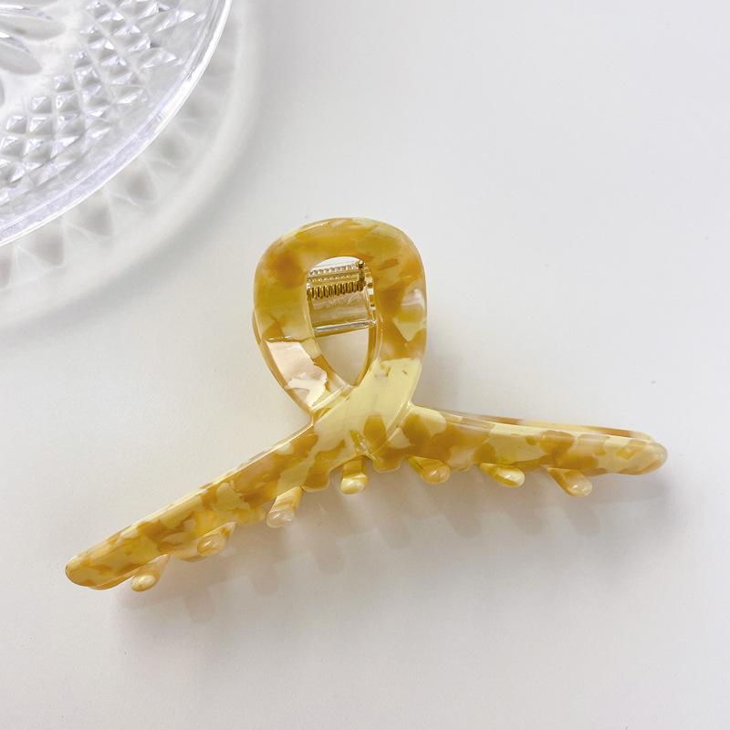 105cm Acetate Stunning Hair Claw Clip In Amber Green And Tortoise Shell Patterns For Trendy Girls
