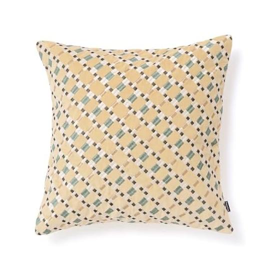 Francfranc Geometric EMB Cushion Cover 45cm x 45cm Yellow (029)