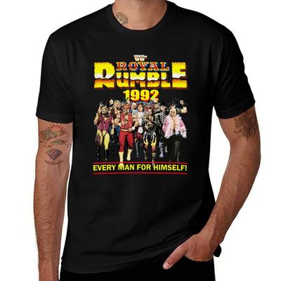 Koszulka WWF Rumble 1992 odzież uliczna szybkoschnąca koszulka z krótkim rękawem odzież estetyczna koszulki dla mężczyzn