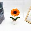 Rod Twisted Plush Sunflower Potted Desktop And Office Ornament Decoration