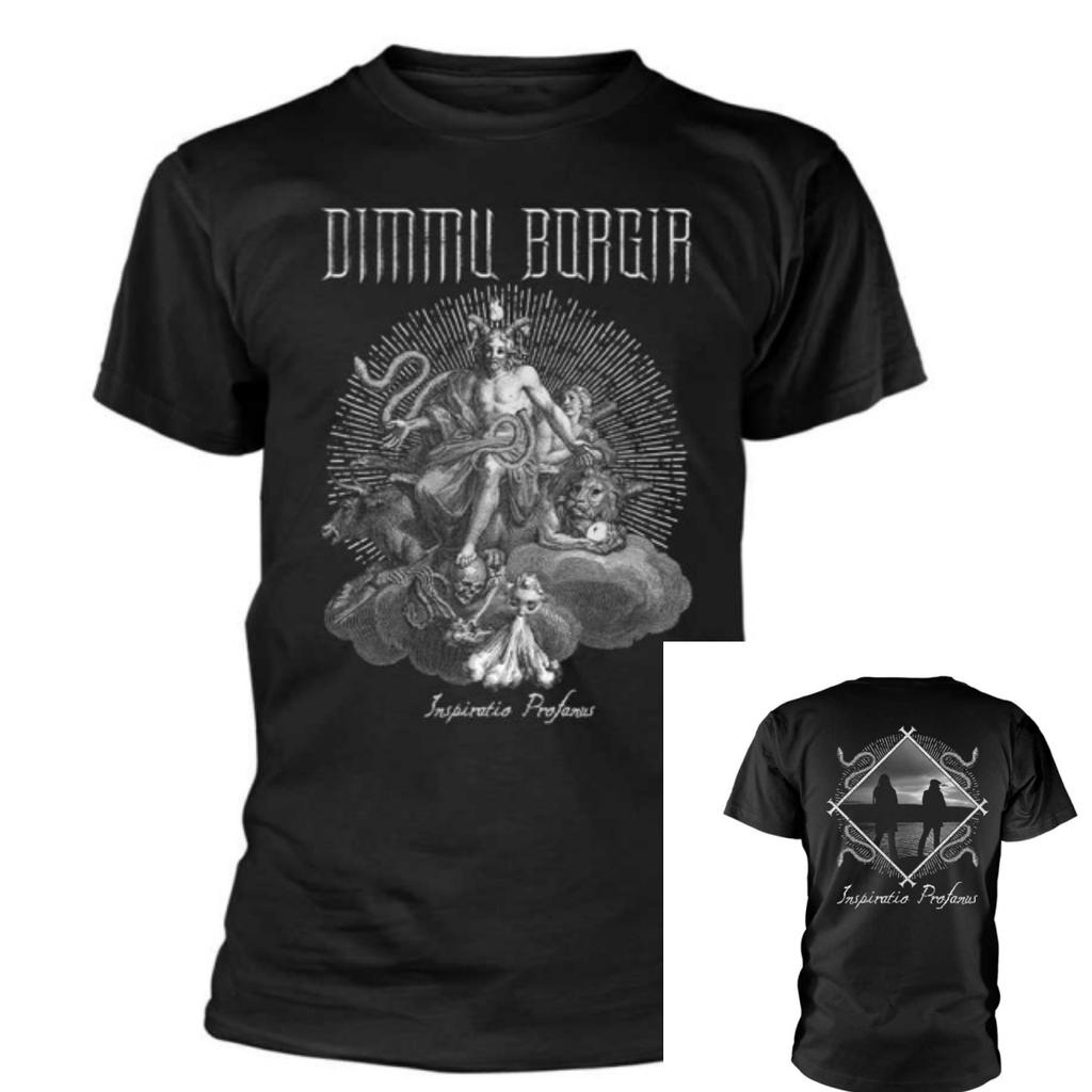 DIMMU BORGIR Pentagramma del Culto della Morte Maglietta a Banda Rossa Cotone Grafica Uomo Donna Estiva Streetwear