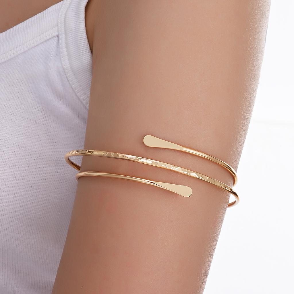 Minimalist Arm Cuff Arm Bracelet Upper Arm Geometric Armband Cuff Bangle Bracelets for Women Teen Girls Jewelry Gifts for Her