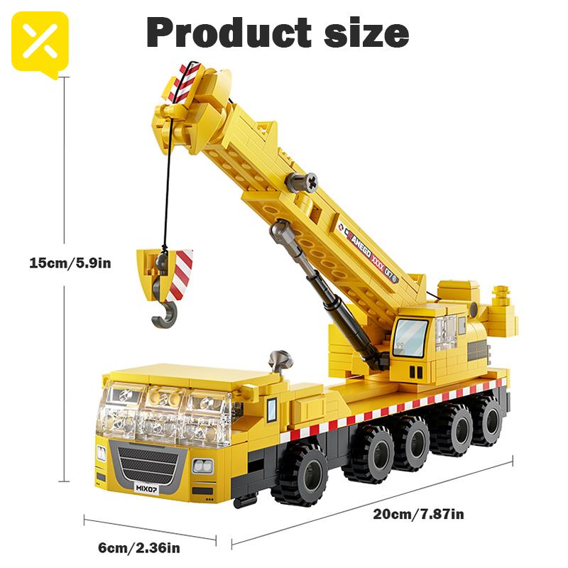 ToylinX Blocos de Construção Brinquedo de Guindaste Braço Extensível Veículo de Engenharia Conjunto de Tijolos para Crianças