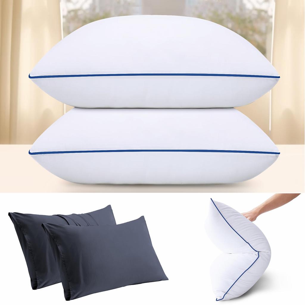 HAODEMI Hotel-Quality Soft Pillow, Suitable for Side, Back, and Stomach Sleepers, Fully Washable, Double-Sided Bedding Pillow, 634320cm, White Pillow