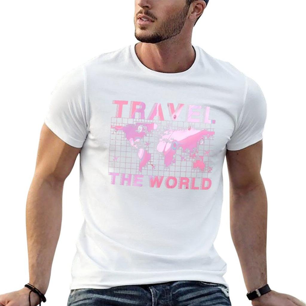 Female World Traveler Tshirt Simple Casual Short Sleeve Tee