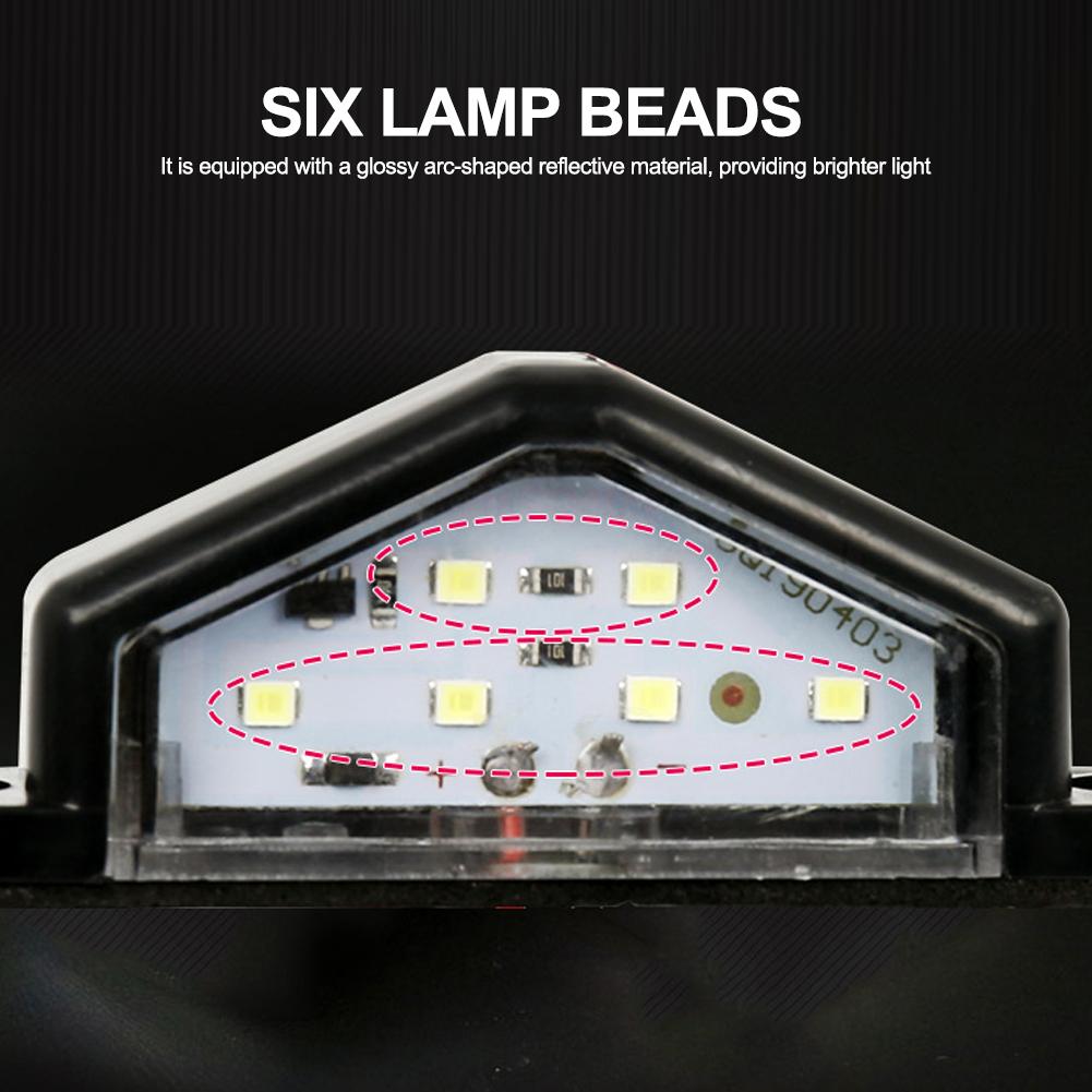 12V Car Truck LED License Number Plate Light Lamp Trailer Rear Tail Light White LED Number Plate Lamp