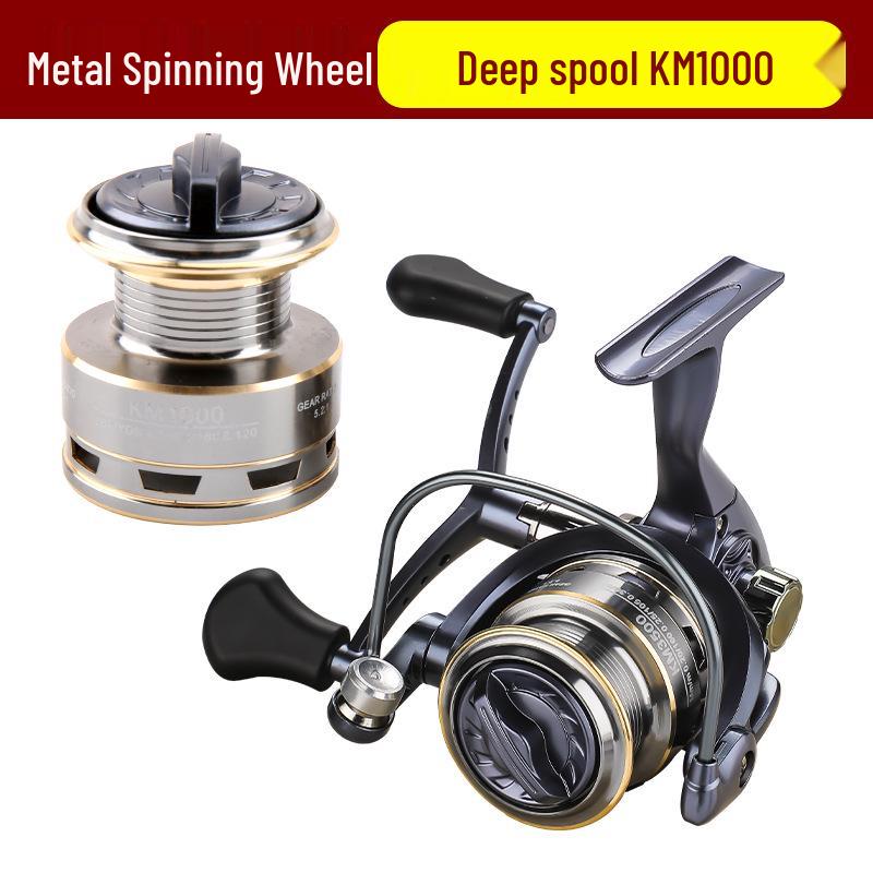 

Металлическая катушка с двойным рокером, с подшипником, для дальнего заброса, мелкая шпуля, скошенный бортик