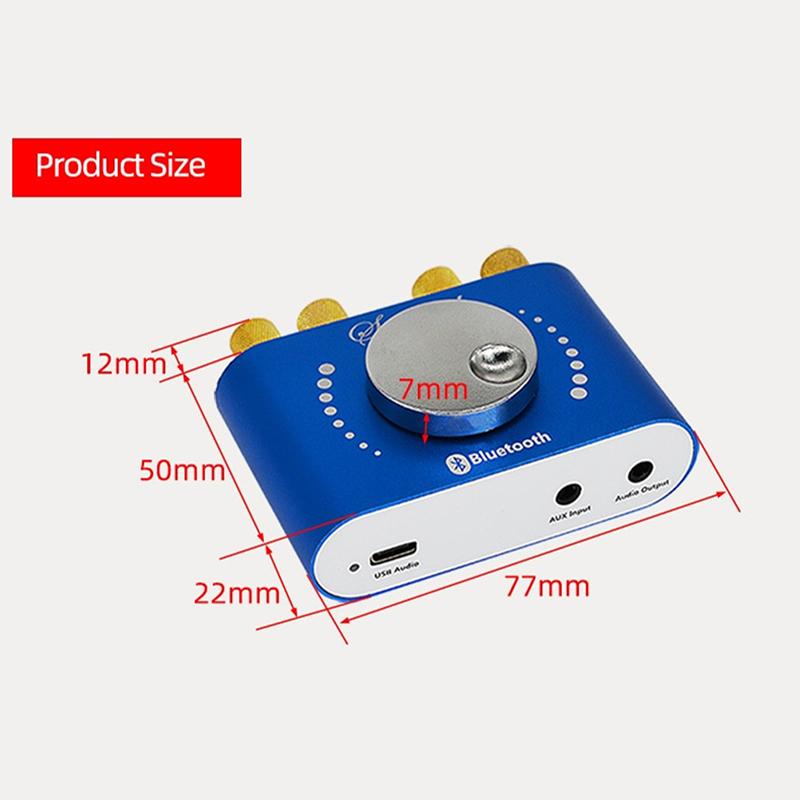 Nobsound Mini Bluetooth 5.0 Hifi Tpa3116 Digital Amplifier Stereo Audio 2.0 Channel Sound Amplifiers 40W Power Amp