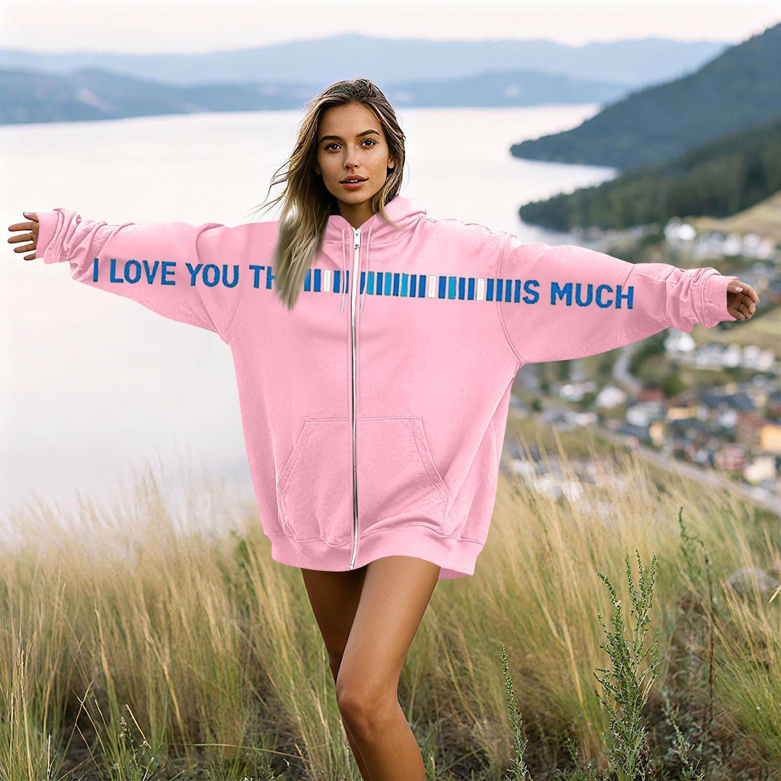 

Women s And Men s Unisex Fashion Casual Long Sleeve Printed Round Neck Hoodie Coat XL