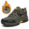 Plus Size High-Top Men's Hiking Shoes - Warm, Non-Slip, Velvet-Lined, For Autumn/Winter Outdoor Trails