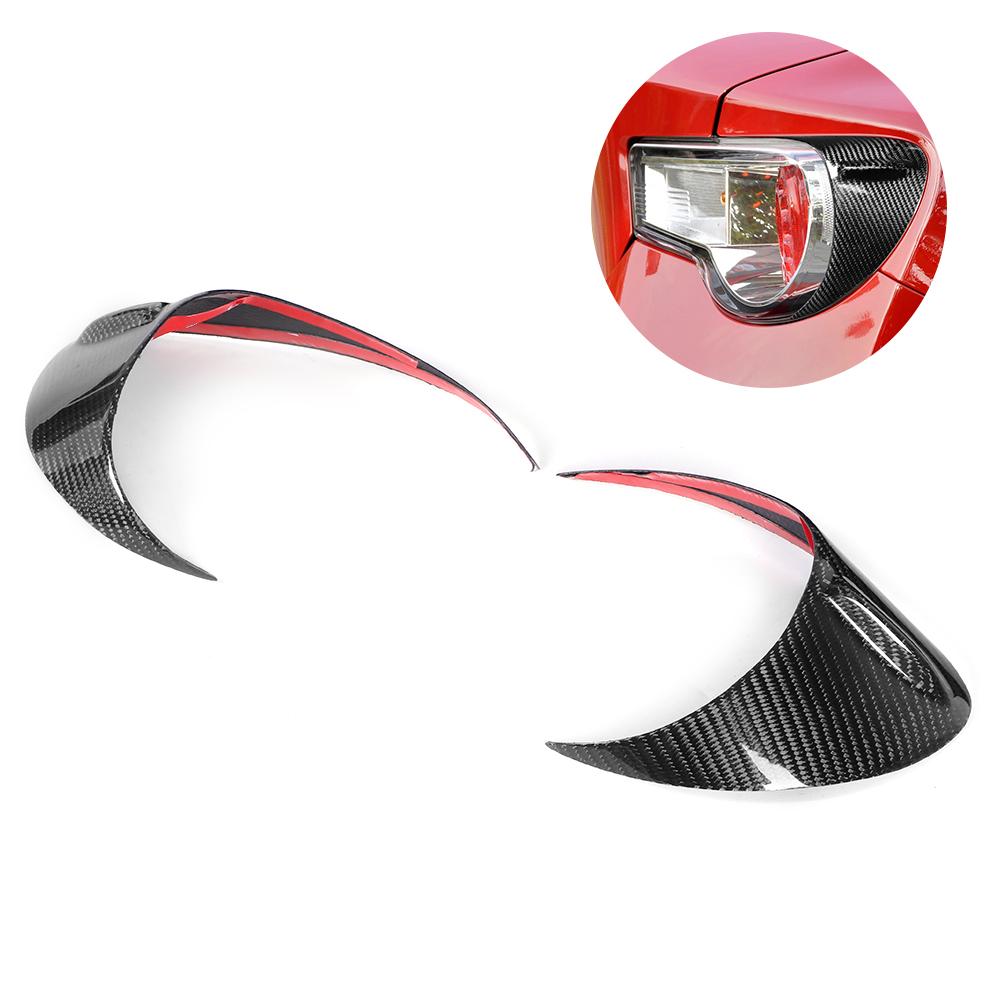 2pcs Carbon Fiber Taillight Eyebrow Trim Rear Light Eyelids Cover Exterior Decor Fit for Toyota 86