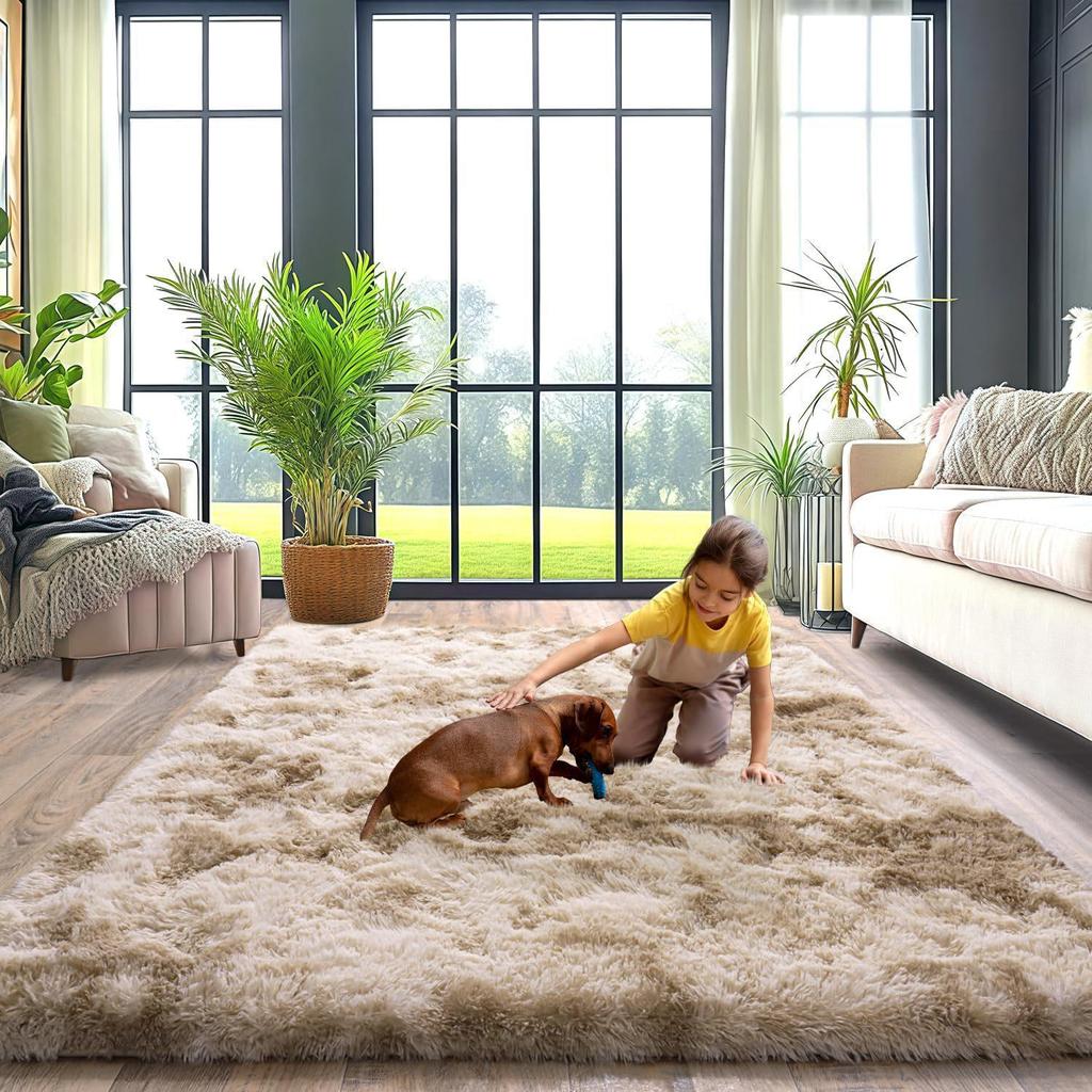 Modern Silk & Wool Carpets for Living Room and Bedroom: Coffee Table, Sofa, Bedside Floor Mats