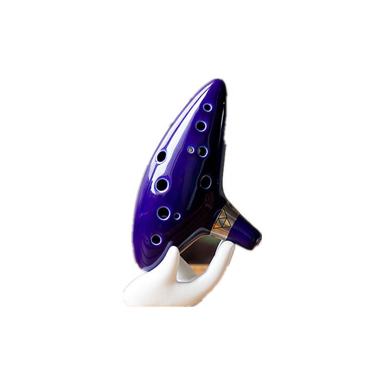 Dark Green 12-Hole Alto C Key Zelda Ocarina with Excellent Intonation and Tone