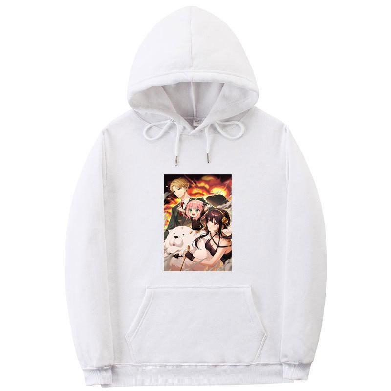 Unisex Oversized Hooded Sweatshirt With Ribbed Hem Spy X Family Printed Graphic Fall Sportswear Teens Adults