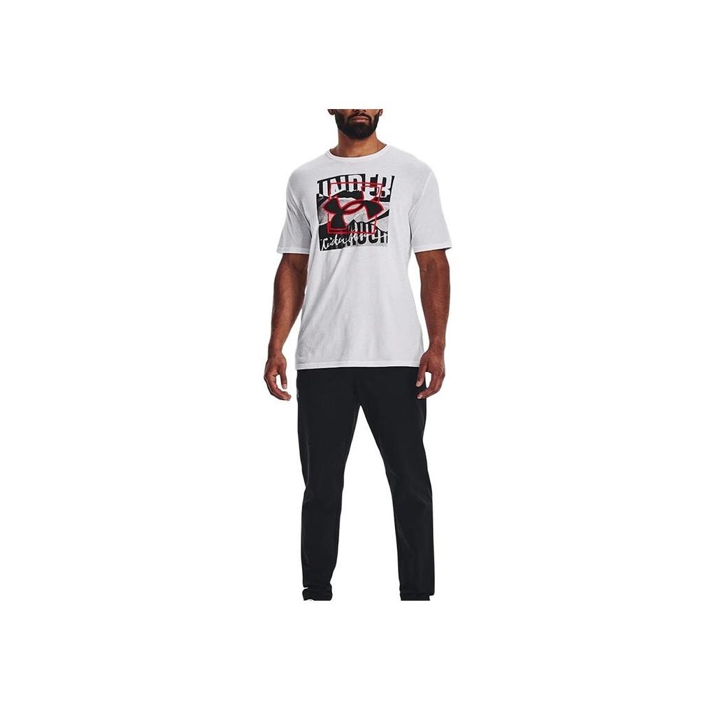 Under Armour Solid Color Loose Pocket Casual Pants Men bottoms Black 1373863-001