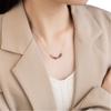 Natürlicher Turmalin-Anhänger für Damen, Farbverlauf-Jaspis-Schlüsselbein-Kette, leichter Luxus Nischen-Design Halsketten Schmuck