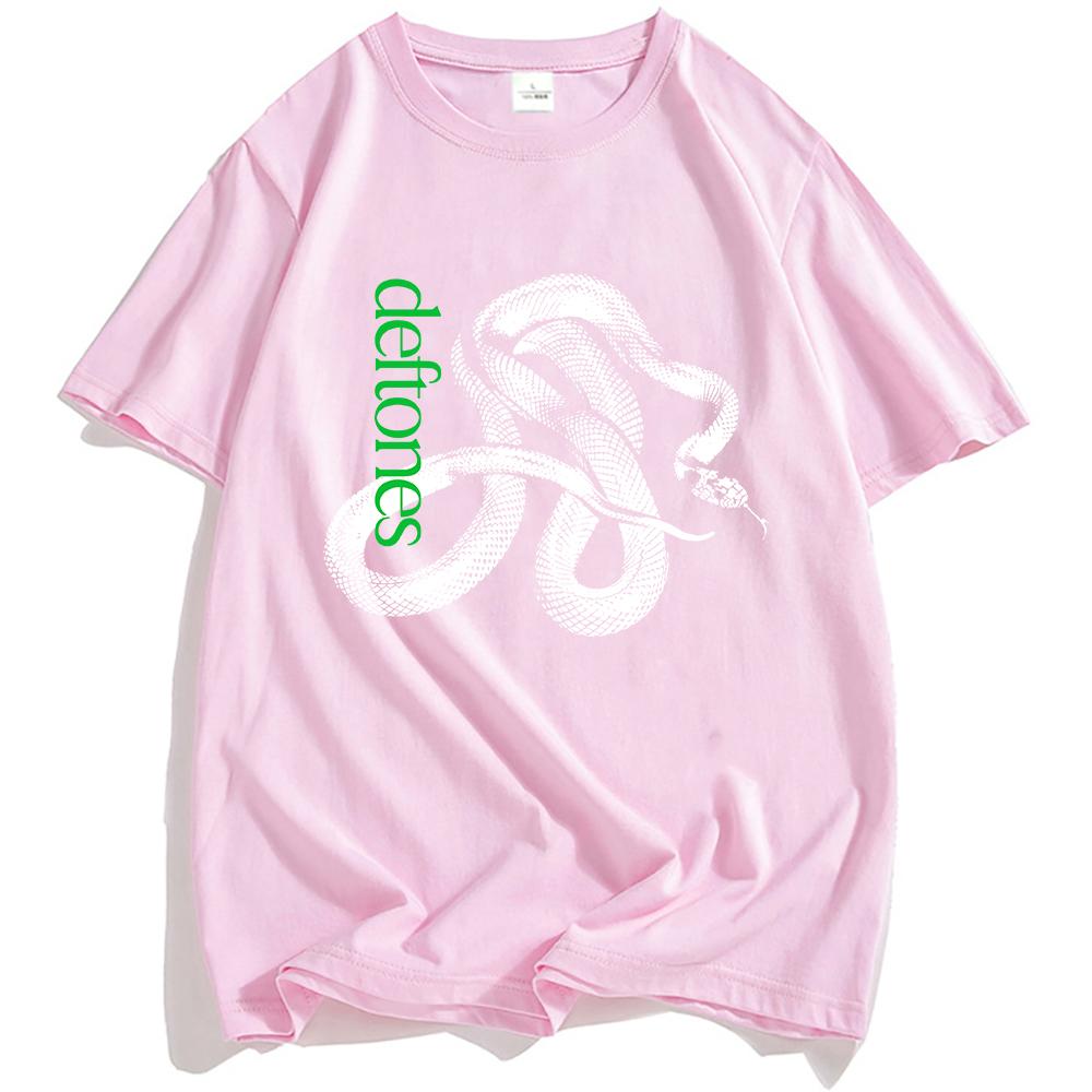 Deftones Snake T-shirt Privé Muziekalbum Print T-shirt Katoen Mode Korte Mouw T-shirts Dames Heren T-shirt Unisex Kleding
