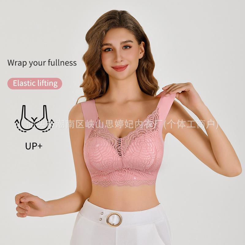 Spitzen Sport Schlaf-BH: Übergröße Push-Up, Ohne Bügel, Sexy Weste Stil