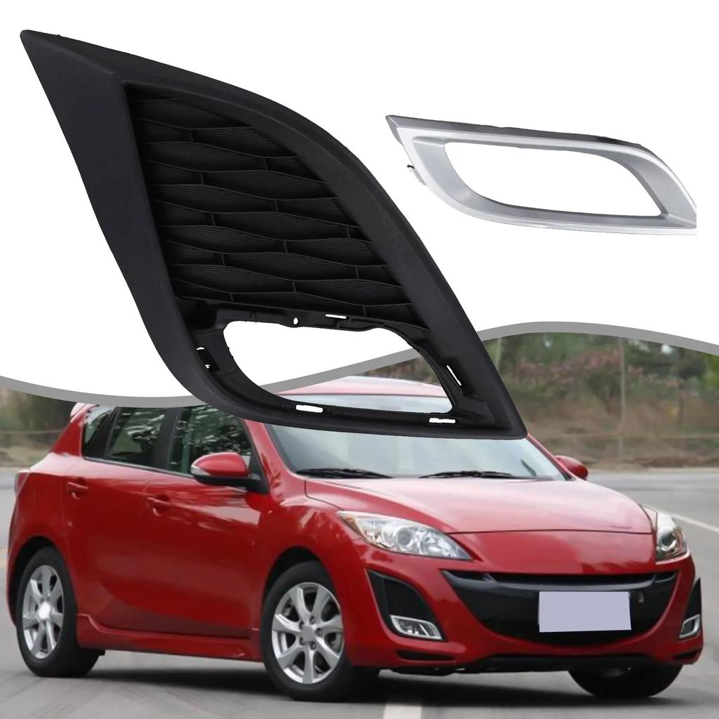 Levý a pravý boční 2dílný kryt mřížky předního nárazníku pro MAZDA 3 2010-2011, ochranný rám stínidla do mlhových světel