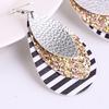 Earrings Leaf Earrings Gold Simple Double Layer Hollowed Out Leaf Earrings Vintage Double Layer Teardrop Straw Large Circle Women's Earrings