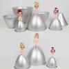 4/5/6/7/8 Zoll Aluminiumlegierung Puppen Kuchenform Puppenkleid Kuchen Dekoration