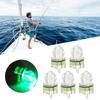 5Pcs Fishing Lure Light Diamond Shape LED Corrosion Resistance Auto Open Flashing Bass Lure Light Green